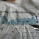 white blue and green textile